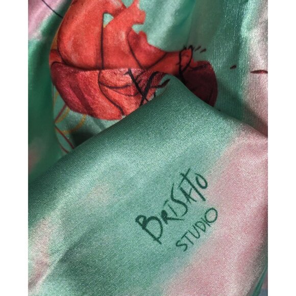 Brisato Studio Unique Green Art Icons Square Scarf - Picture 12 of 14